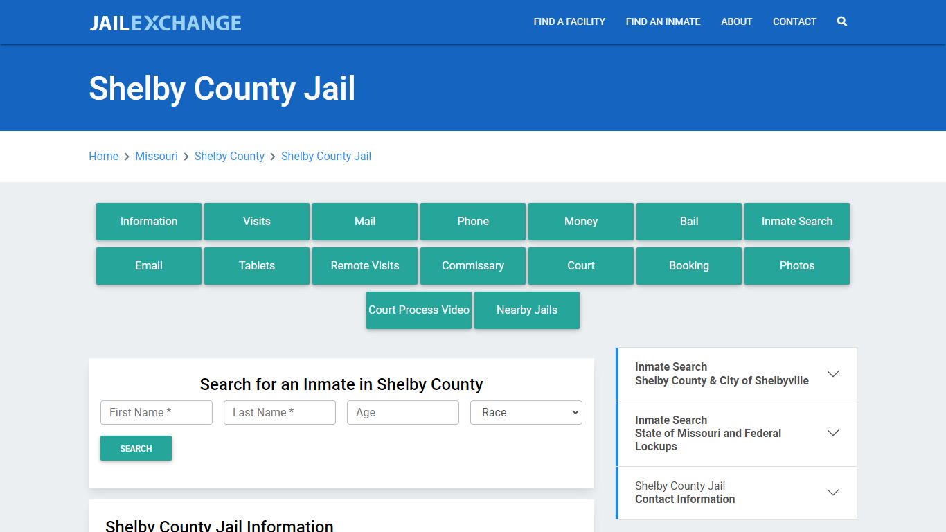 Shelby County Jail Roster Lookup, MO, Inmate Search